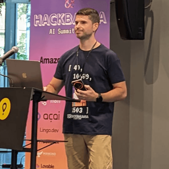 Sergio speaking at a conference